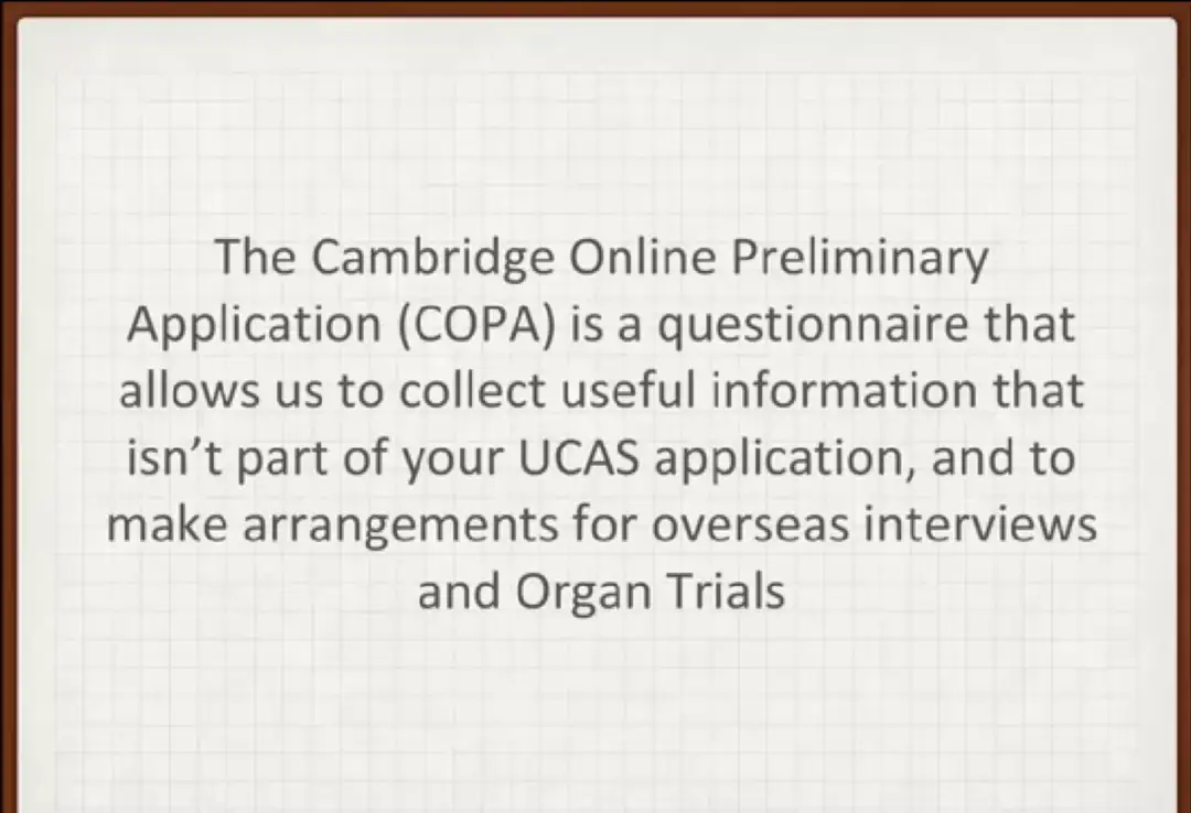 UCAS和剑桥入学申请COPA填写指南，附PS个例分析