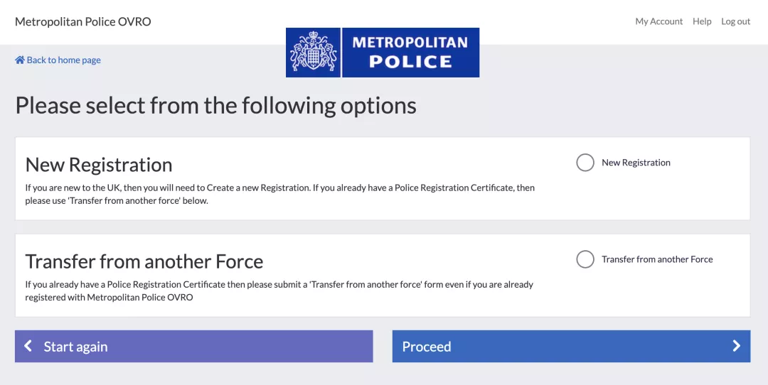 抵英注册 | 伦敦警局OVRO注册系统指南