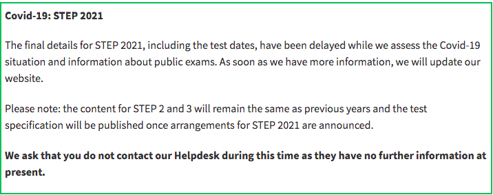 STEP 2021新变化！必须拿到Conditional Offer才能考