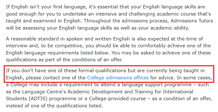 英国G5等院校最新语言成绩豁免情况汇总