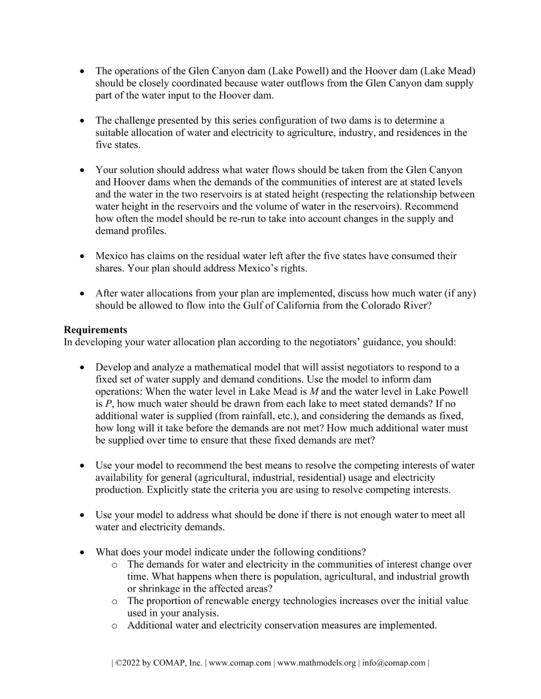 2022年美国大学生数学建模竞赛（MCM/ICM）赛题发布！