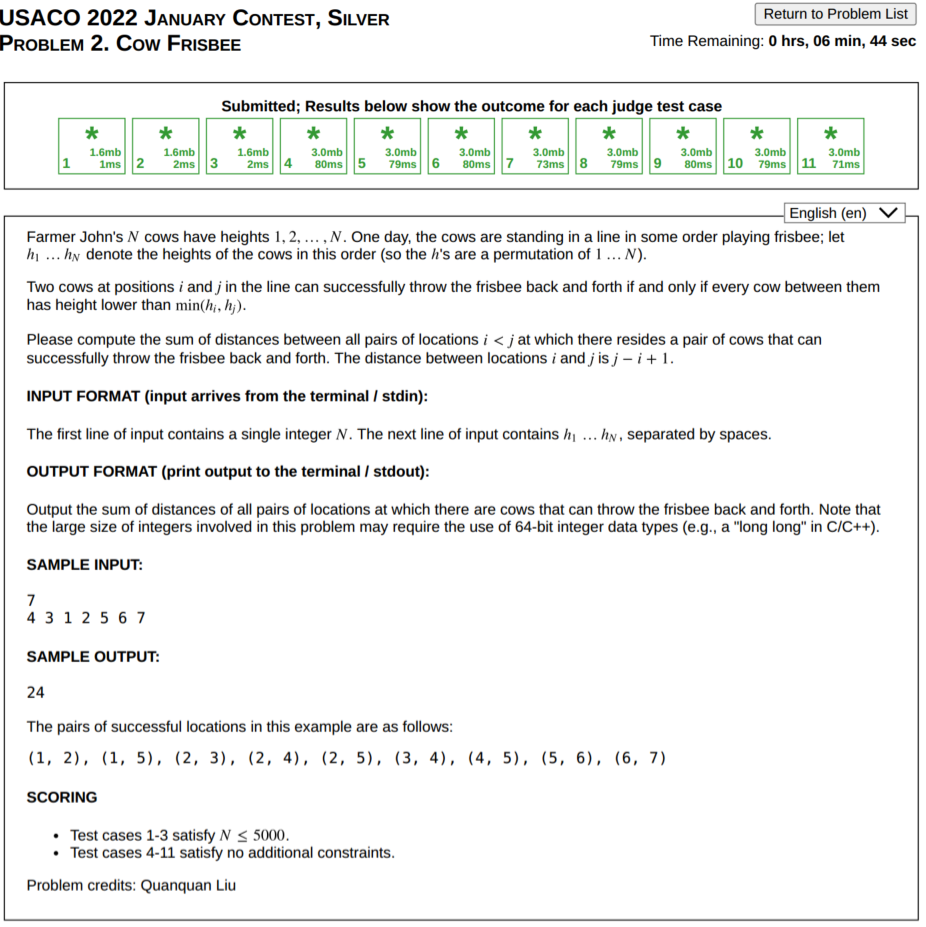 【干货】USACO 2022 赛季试题解析系列(1月晋级赛-铜级&银级)