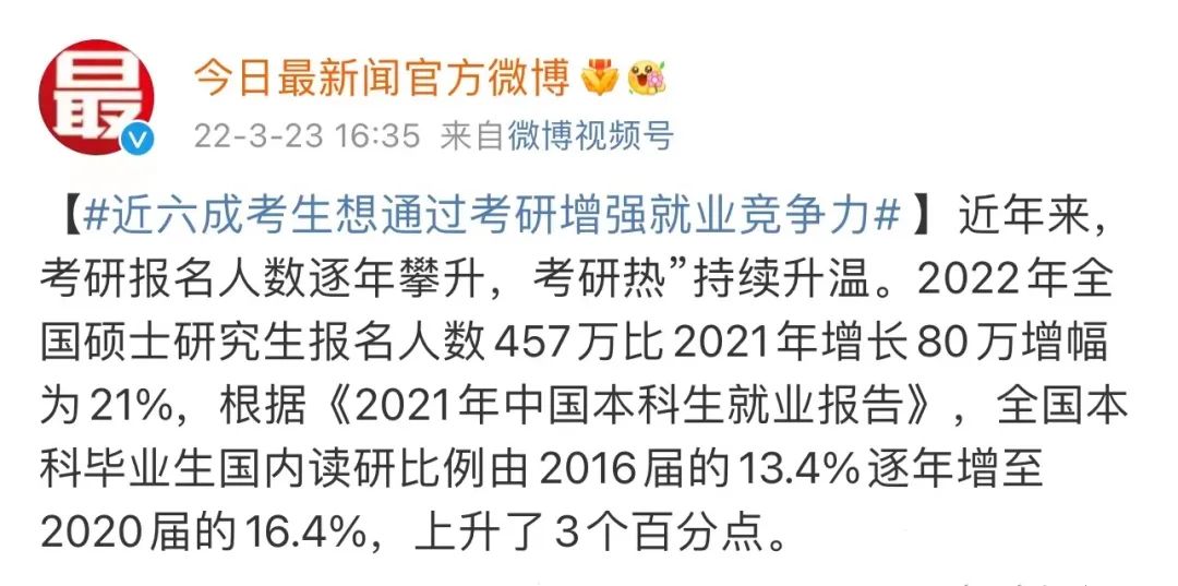 应届毕业生人数超1000万，考研VS申研孰优孰劣？