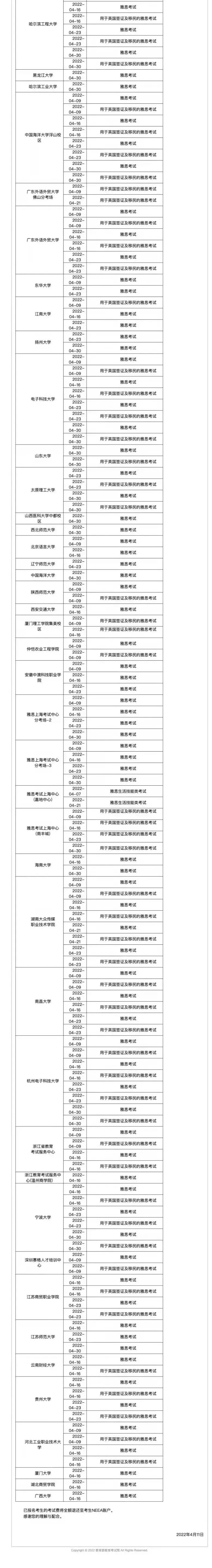 雅思考点4月最新变动！现在还能报哪里的考试？