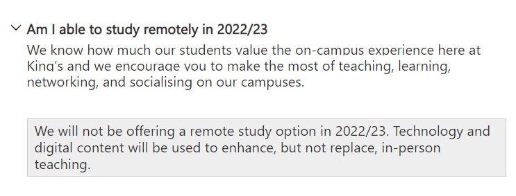 重磅！伦敦国王学院发布2022秋季开学安排！跟网课彻底说再见！其他大学跟不跟？