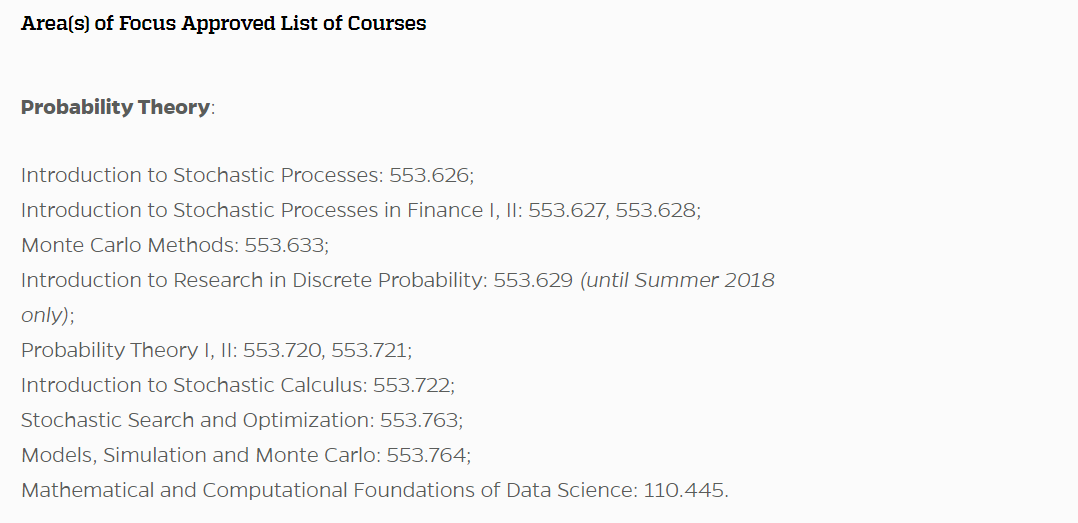 2022年美研统计学(Statistics)专业简介——以华大、约翰霍普金斯为例