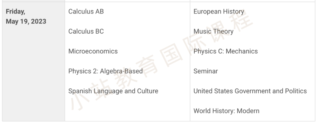 官宣：2023年AP大考时间出炉！