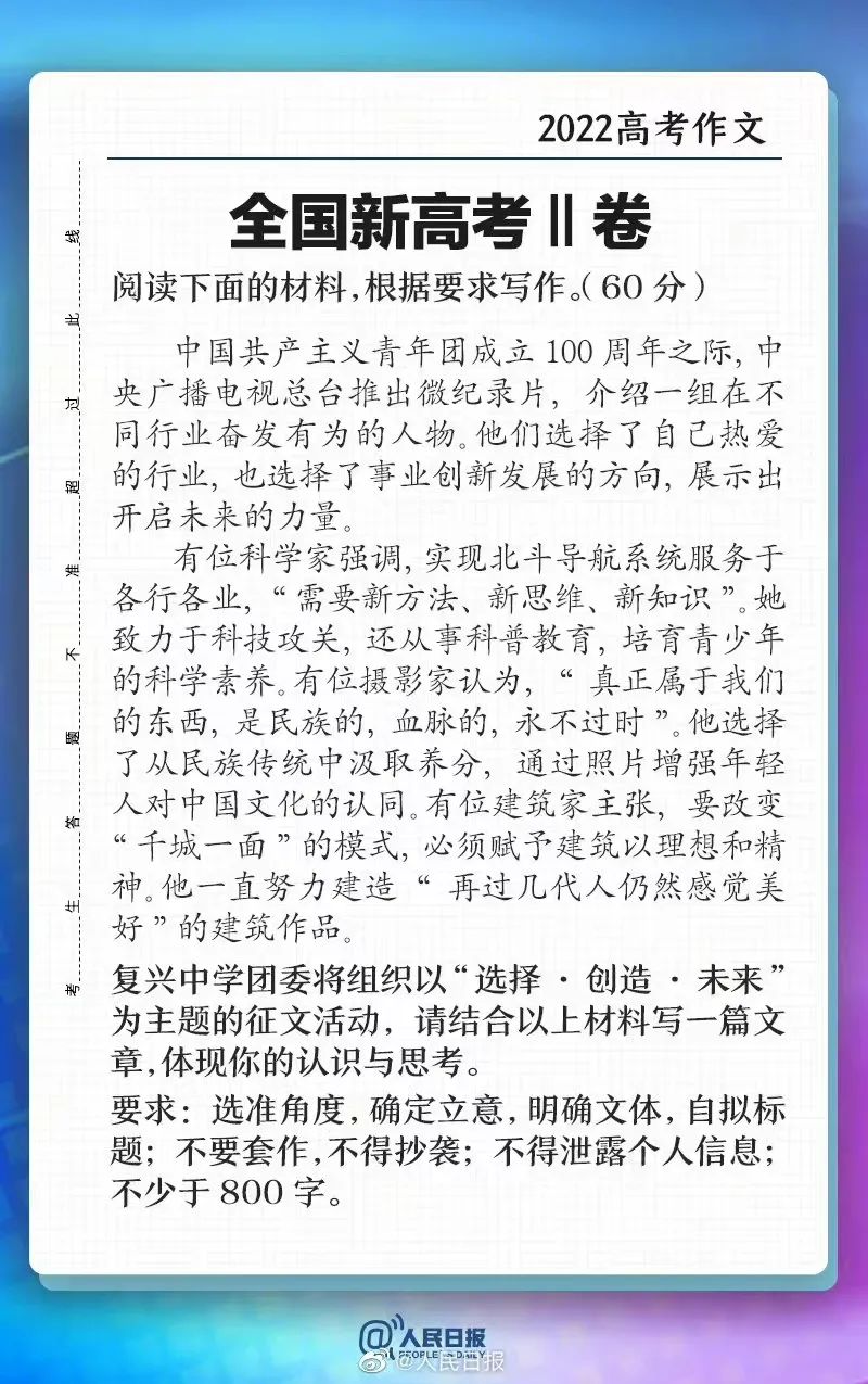 2022高考作文题正式出炉！从高考作文题看中美两国大学如何评估写作能力！