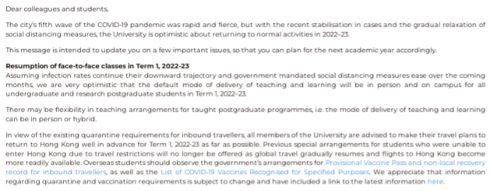 “Zoom大学”或成过去式？英港澳多所大学官宣22Fall授课形式！