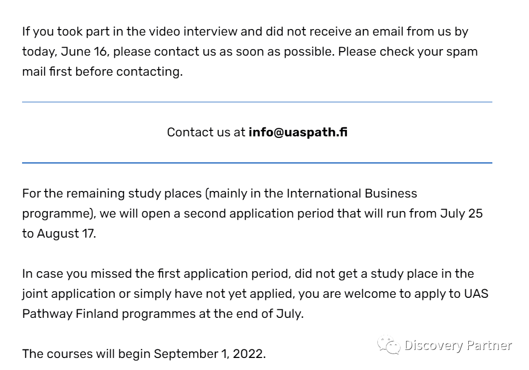 芬兰应用科学大学（UAS）在线预科项目：7月25日开始第二轮申请，9月开学