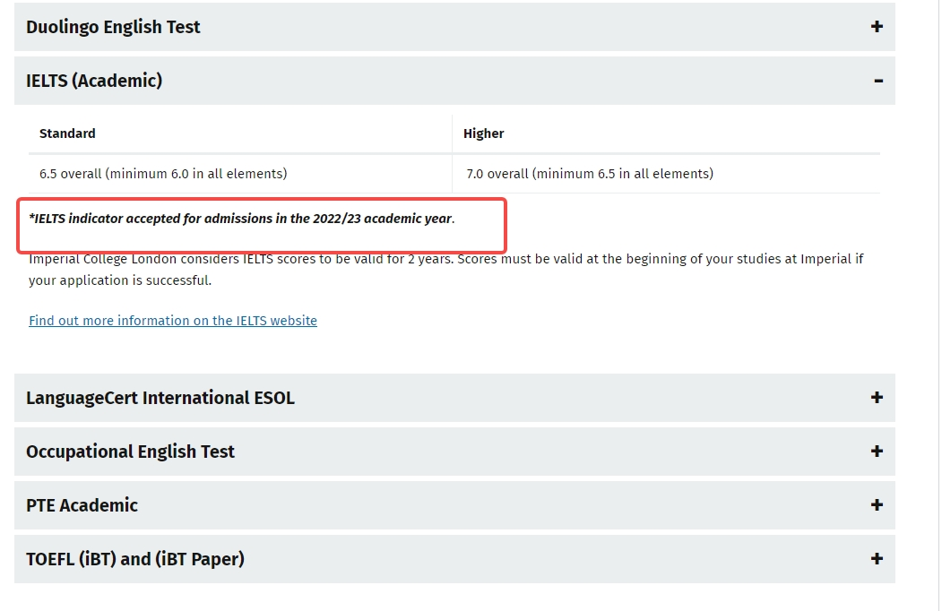 DDL临近的A2学生看过来！英国G5本科有2所认可IELTS Indicator