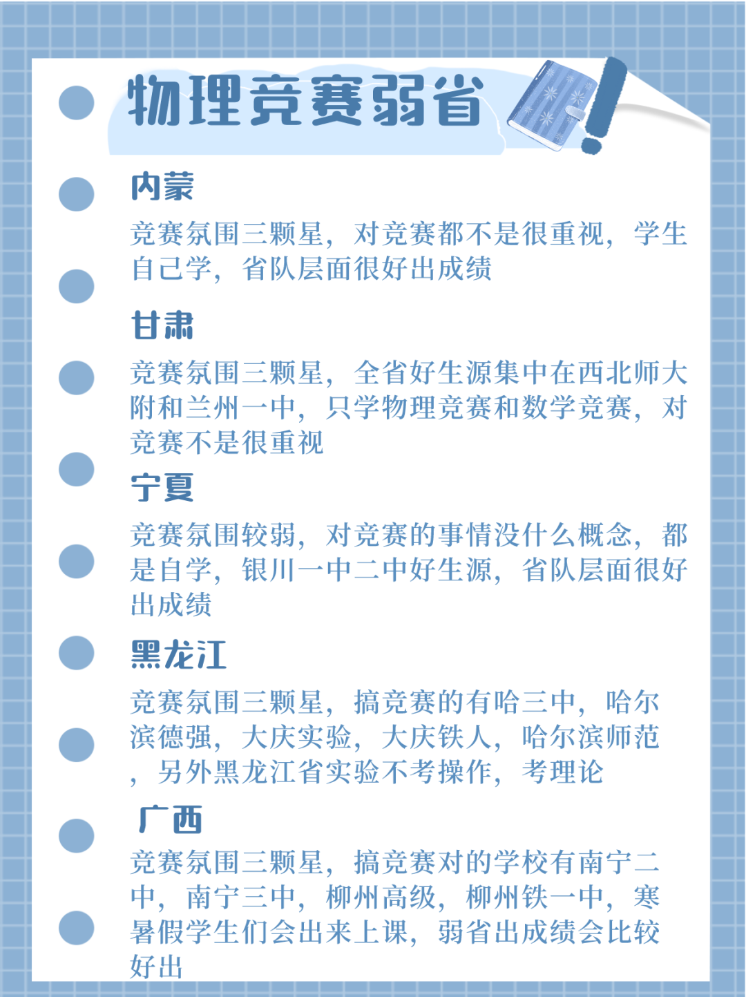 四科竞赛强弱省盘点！给你不同省份规划学习建议