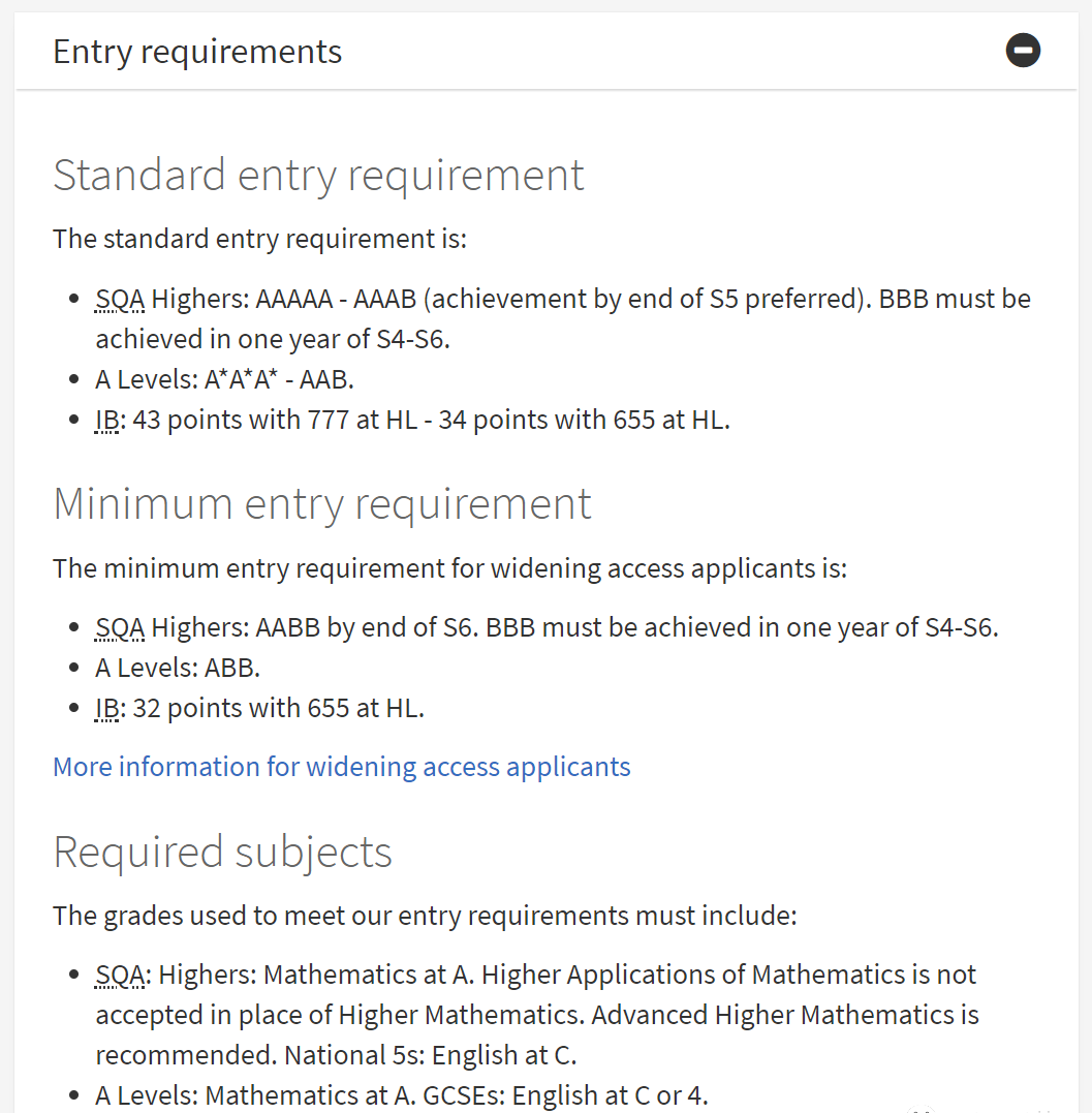 爱丁堡大学2023年Alevel各专业成绩要求！