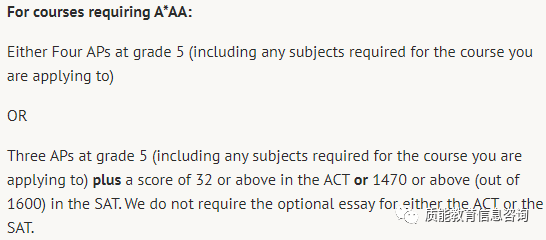 留学资讯 I 牛剑G5今年的AP申请要求汇总