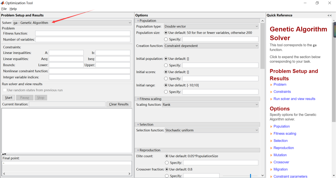 MATLAB工具箱遗传算法使用方法