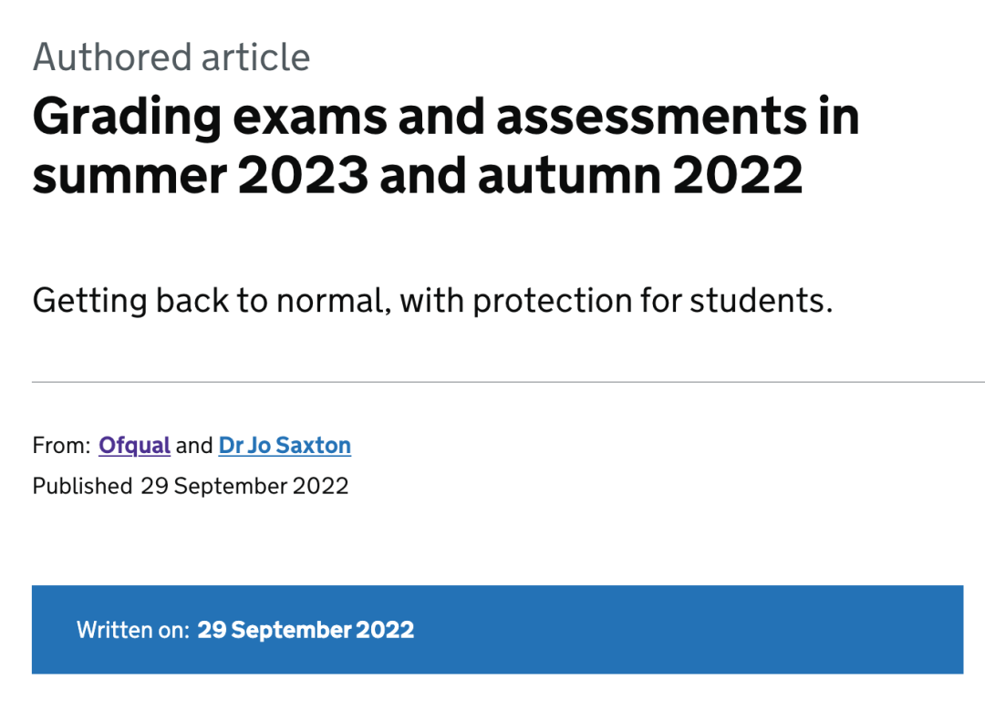 Ofqual官宣确认2023夏季A-Level/GCSE大考将恢复到疫情前！成绩会比2022更低！