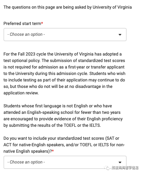 弗吉尼亚大学更新关于Test-Optional问题