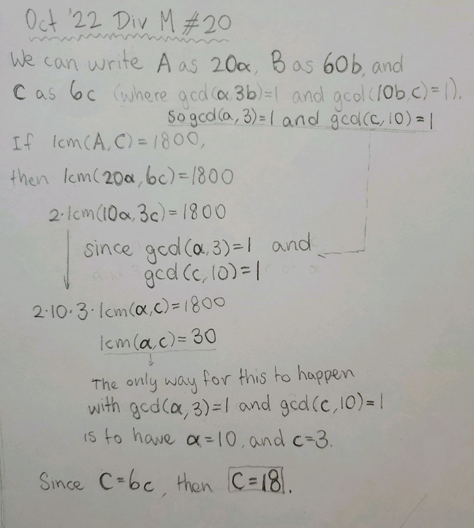 优秀学生数学解题方案分享—ZIML十月月赛版