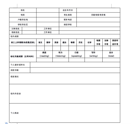 周洋：国际部加试的常见问题