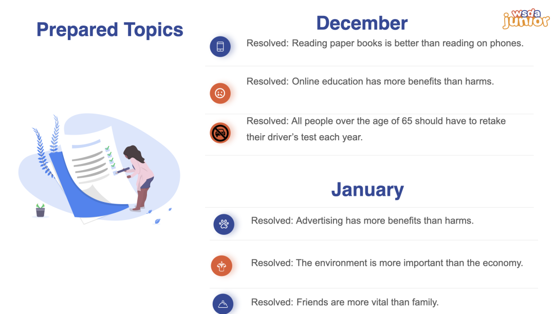 深度解析WSDA Junior赛制：小学生如何准备自由演讲与即兴辩论活动？