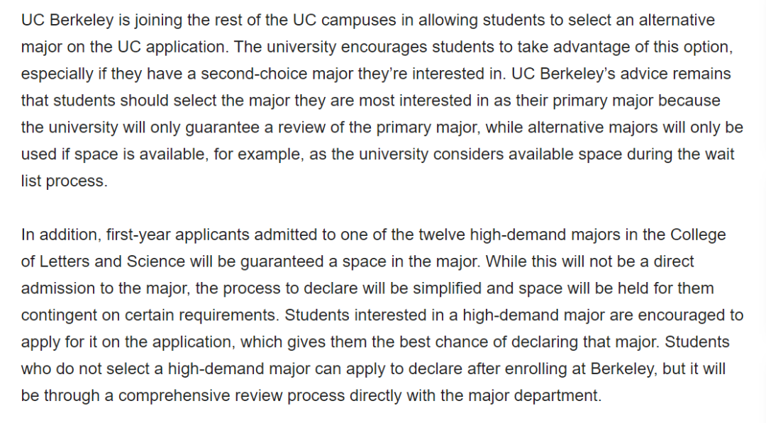 加州大学伯克利分校公布12个高需求专业，“曲线救国”难度加大！