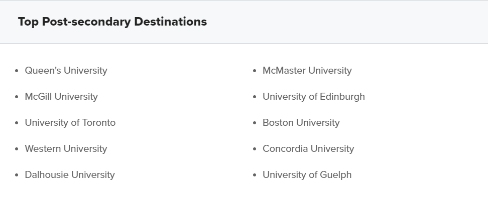 加拿大顶级私校升学情况一览 | 哈耶普斯麻和G5不在话下！