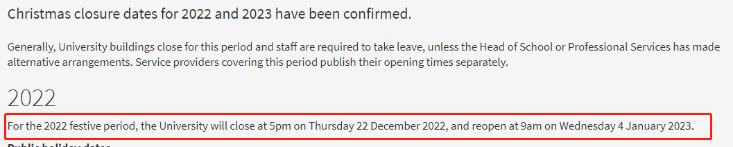 英国圣诞假期前后申请有何分别？附大学放假时间表