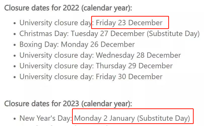 英国圣诞假期前后申请有何分别？附大学放假时间表