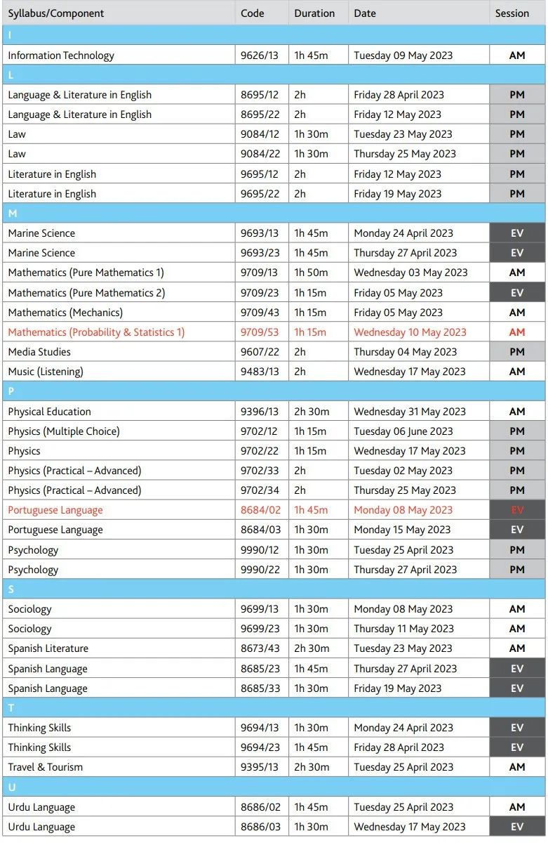 A-level考试 | 2023年IG/A-level夏季大考时间表出炉！注意这些科目考试范围有调整！