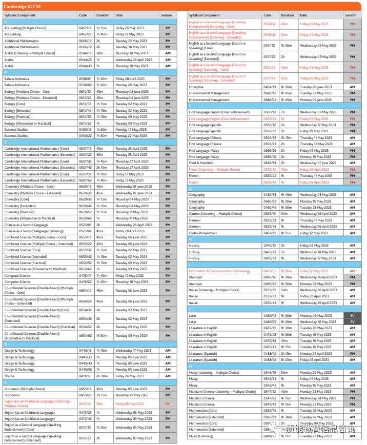 AL | 剑桥CAIE 22年11月考季出分时间及23年6月大考时间