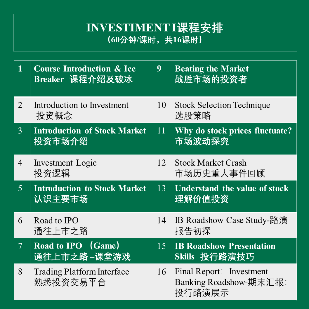 金融素养秋季系列课之资本市场Ⅰ第2期招生｜掌握金融常识，理解投资科学