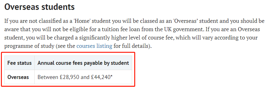 2023年英国热门G10大学留学生学费出炉