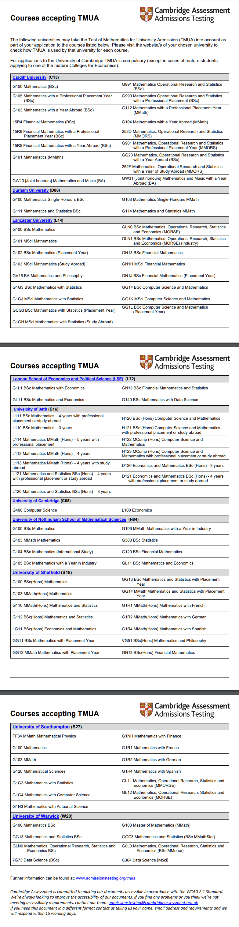 惊！LSE将TMUA纳入经济学专业入学要求!