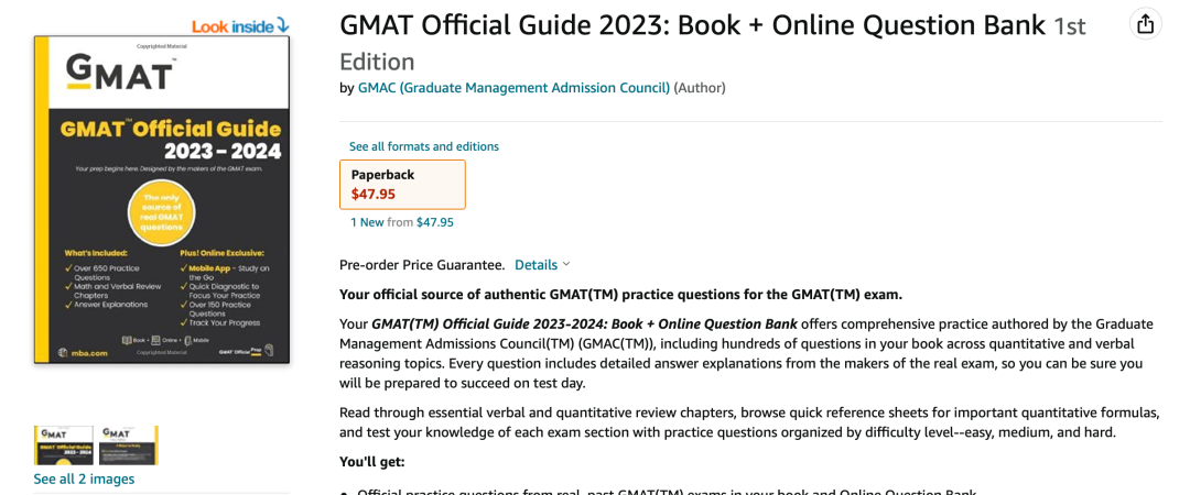 GMAT 改革：将去掉SC和写作部分，总分提高到805