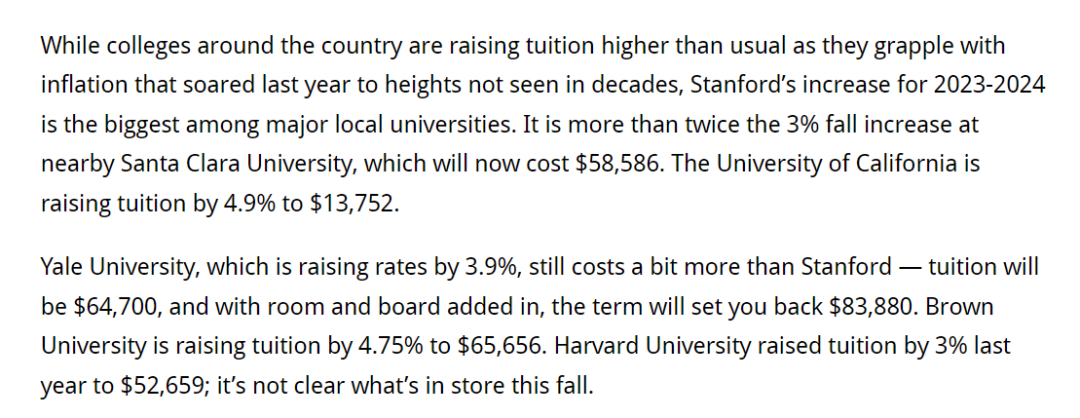 斯坦福大学本科学费飙升7%，盘点学费最贵的20所美国大学！