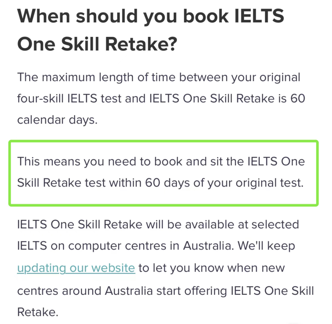 雅思单科重考已在澳洲上线！你想知道的细节都在这~