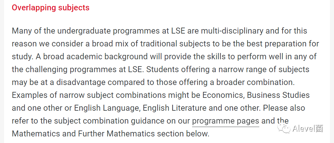 想要申请LSE？官方给出的Alevel科目选择建议一定要了解