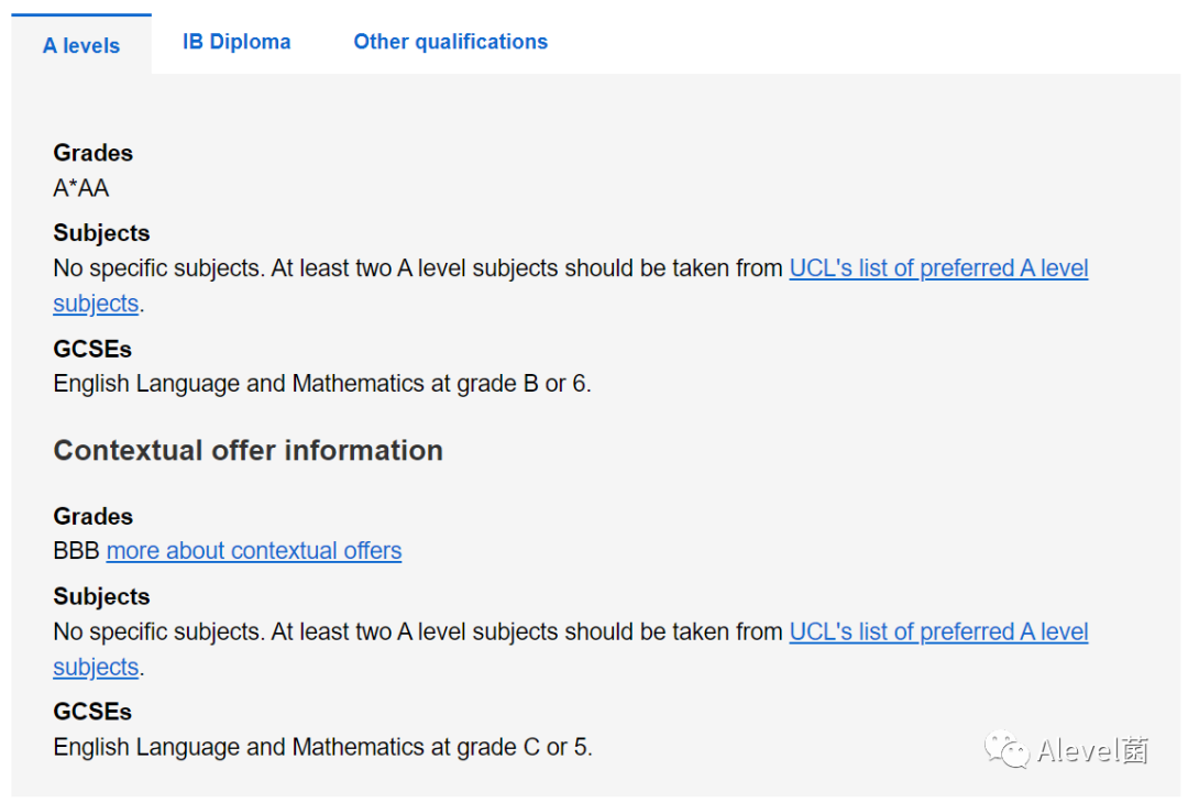 UCL 2024入学少数专业提高了ALevel、GCSE和英语要求