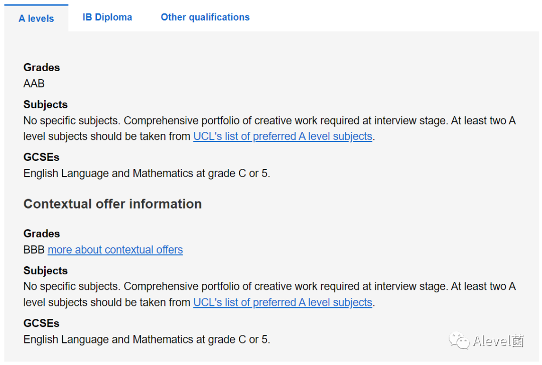 UCL 2024入学少数专业提高了ALevel、GCSE和英语要求