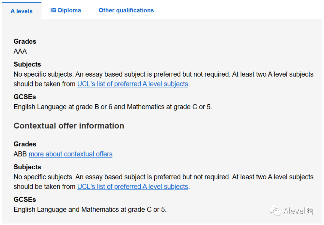 UCL 2024入学少数专业提高了ALevel、GCSE和英语要求