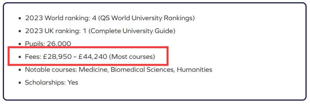 超值！盘点国际学生学费最低的英国大学（附热门院校学费汇总）