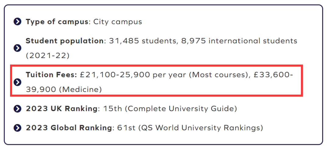 超值！盘点国际学生学费最低的英国大学（附热门院校学费汇总）