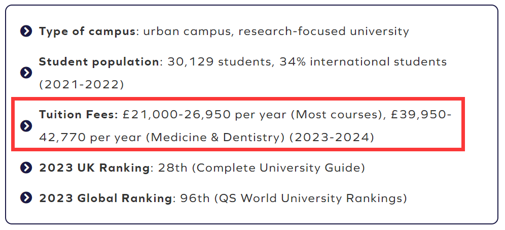 超值！盘点国际学生学费最低的英国大学（附热门院校学费汇总）