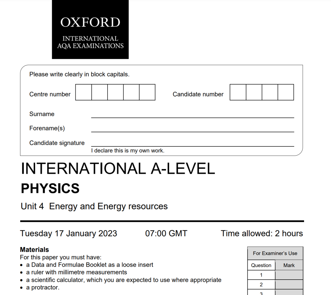 牛津国际aqa(oxford international aqa)真题如何下载？