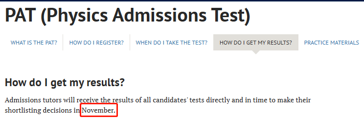 牛津大学PAT笔试多少分能拿到面邀？