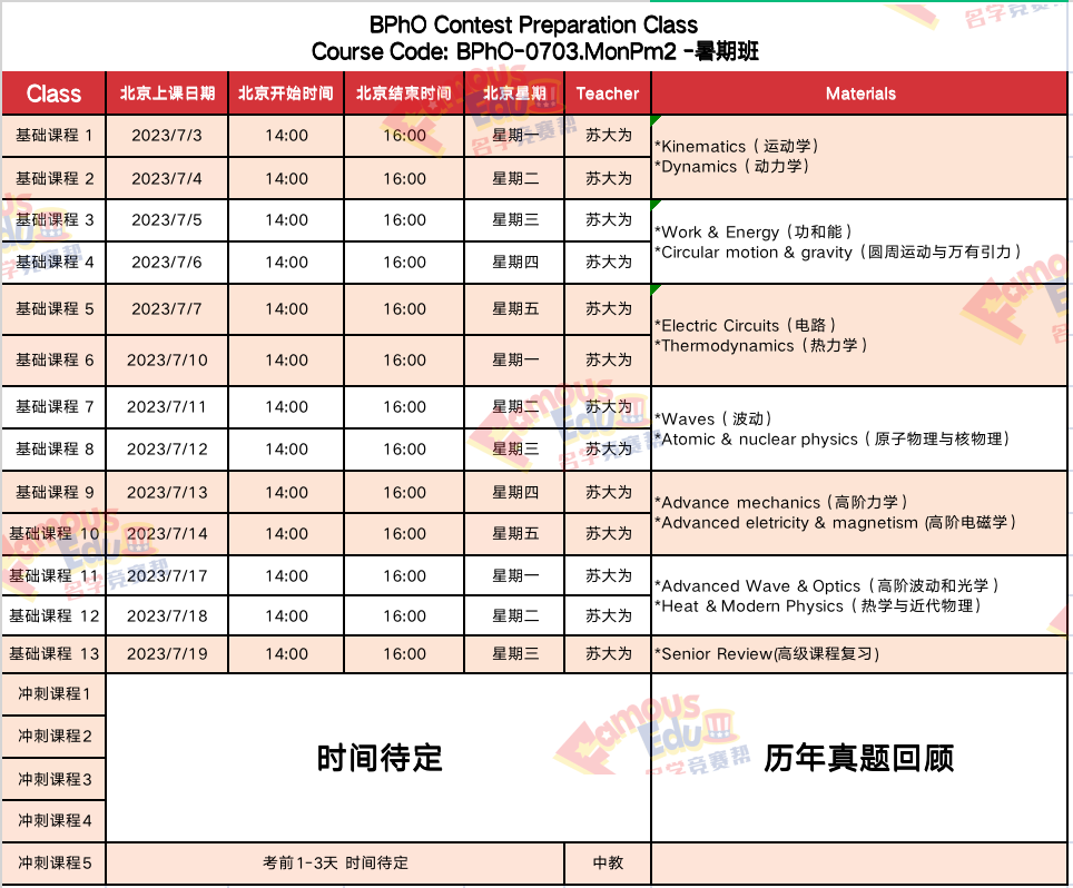 开课通知丨牛剑G5“敲门砖”？详解英国物理奥林匹克BPHO ！