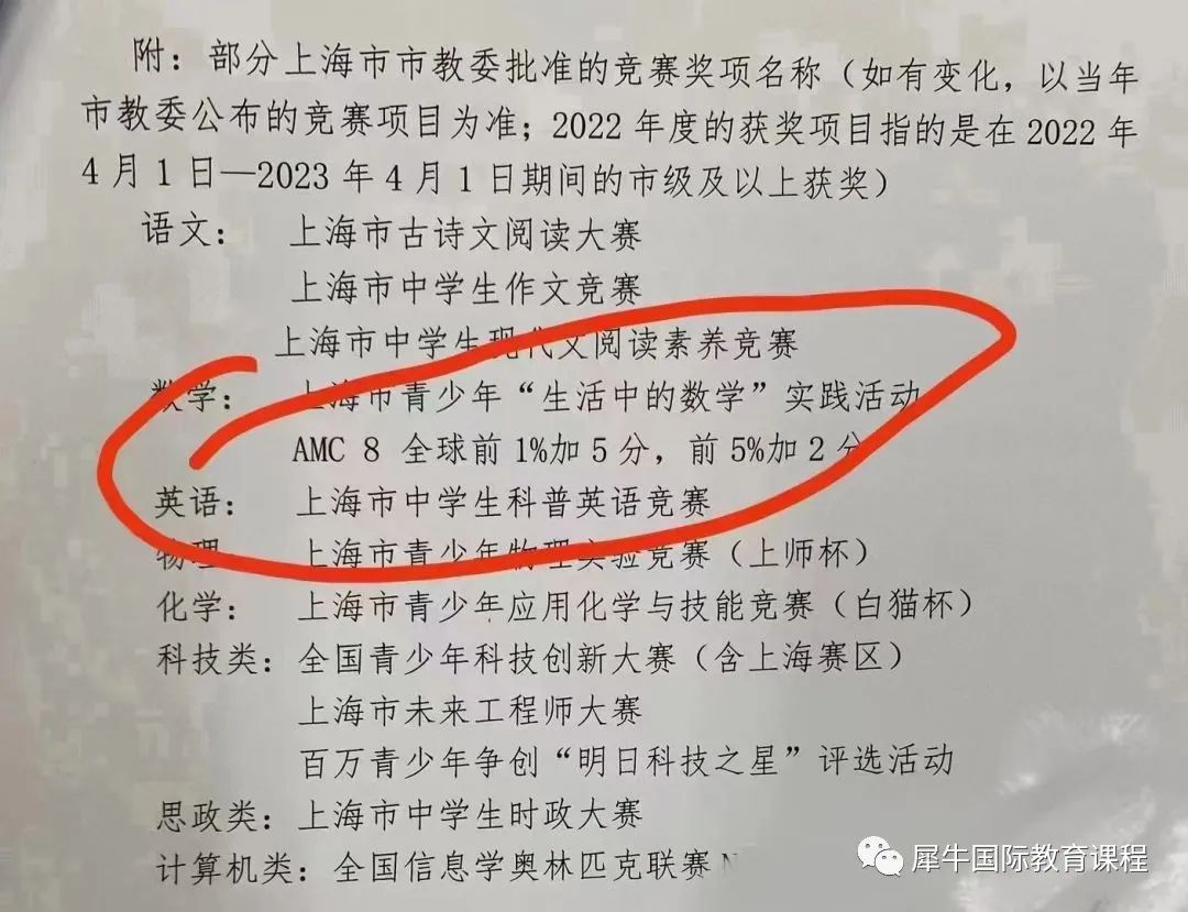 AMC数学竞赛在上海是什么样的存在？