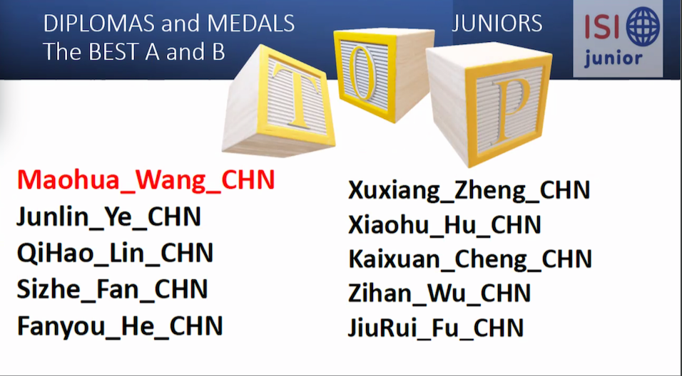 中国初中生在ISIJ 2023斩获佳绩