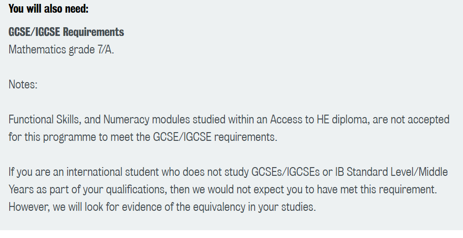 原来申请这些专业，GCSE数学要拿到7分！