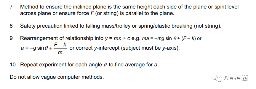 ALevel物理(9702) paper 5评分要点、高分答案解析(Q1)